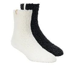 GO LOUNGE Furry Crew Socks - 2 Pack