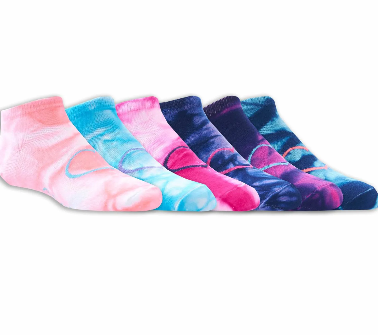 6 Pack Low Cut Tie-Dye Socks