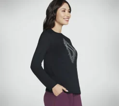 Rhinestone Burst Long Sleeve Tee