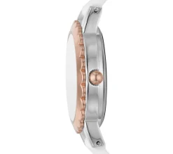 Scalloped Bezel White Watch