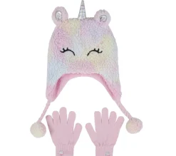 Sherpa Unicorn Hat And Glove Set